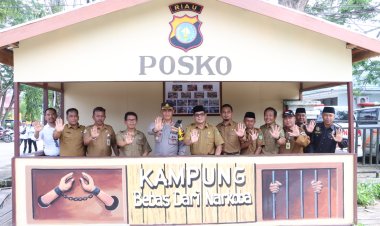 Kapolres Inhil Resmikan Kampung Bebas Dari Narkoba