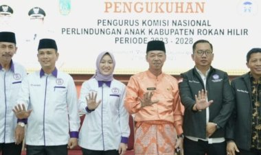 Dr Maharani Dikukuhkan Jadi Ketua Komnas PA Rohil Periode 2023-2028