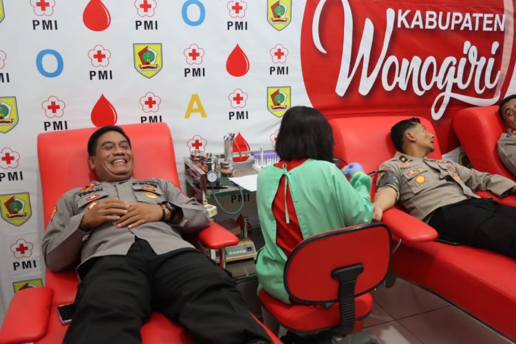 Polres Wonogiri Gelar Donor Darah Sambut HUT Lalu Lintas Ke-68