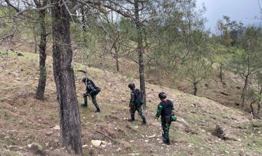 Laksanakan Pengawasan Ketat, Pos Oelbinose Satgas Yonkav 6/Naga Karimata Patroli Disekitar Jalan Tikus