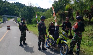 Tingkatkan Stabilitas Keamanan Satgas Yonif 122/TS Gelar Pemeriksaan di Sepanjang Jalan Trans Jayapura-Wamena