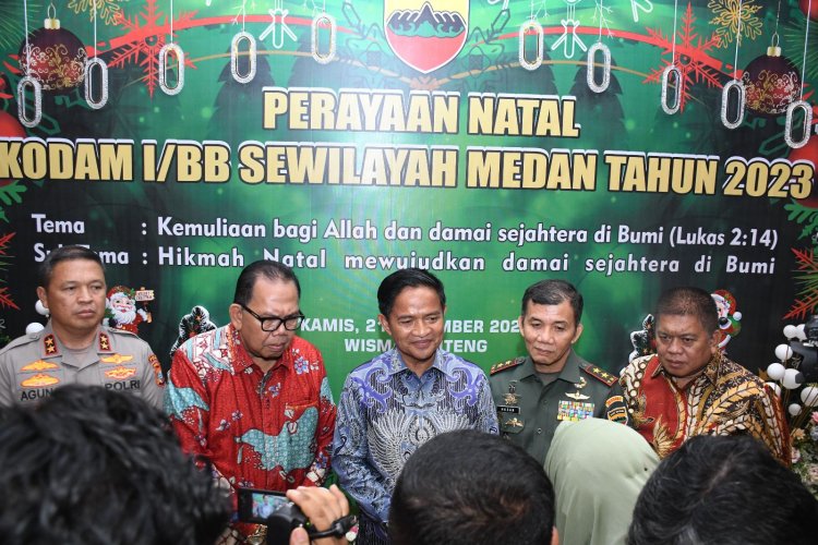 Pangdam Titip Harapan Buat Prajurit di Perayaan Natal Oikumene Kodam I/BB se Wilayah Medan 