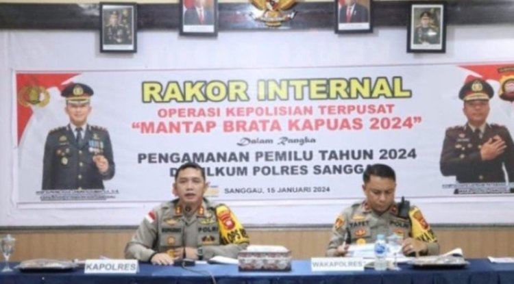 Ini Arahan Kapolres Sanggau Dalam Rakor Internal Pengamanan Pemilu 2024 