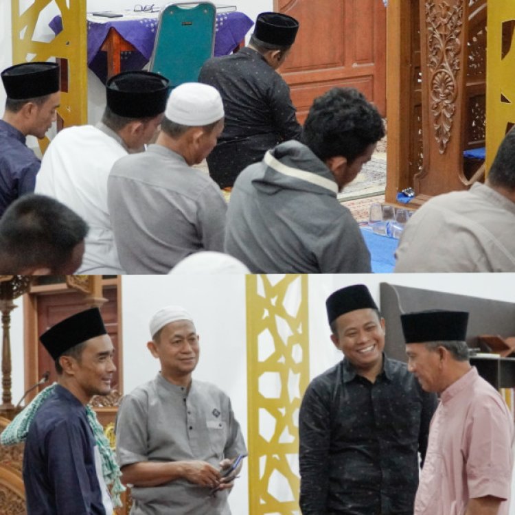 Wakil Bupati H. Sulaiman Memimpin Sholat Tarawih Berjamaah di Masjid Khairunnas