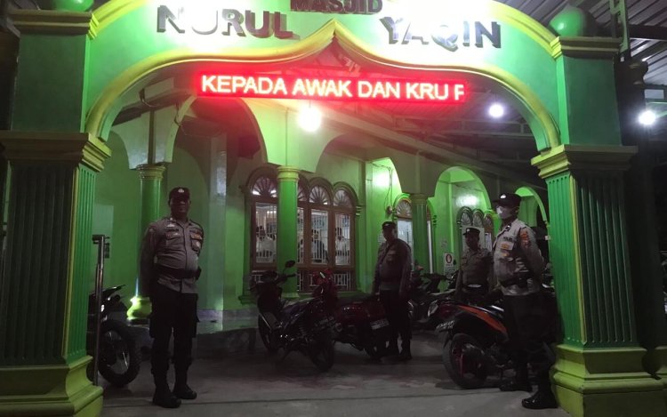 Patroli Malam Polsek Bagan Sinembah untuk Menjamin Rasa Aman Ibadah Ramadhan di Masjid Raya Anur dan Masjid Nurul Yakin