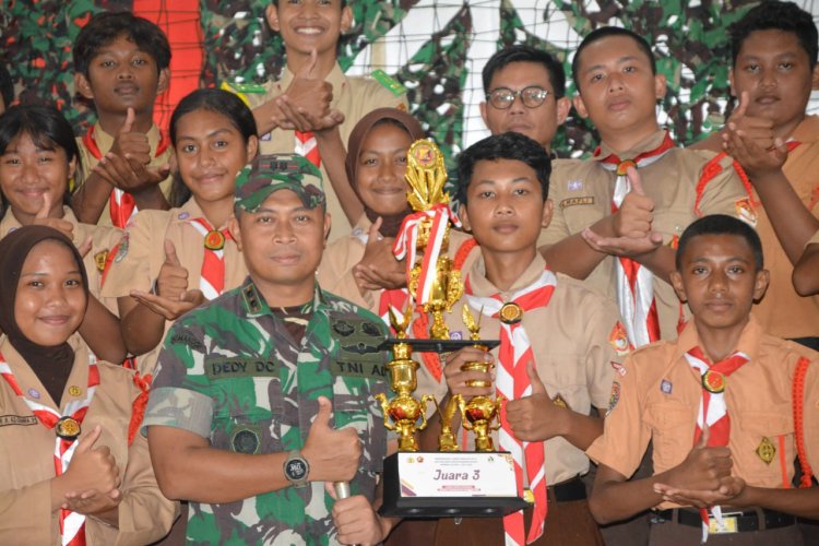 Kodim 1710/Mimika Raih Piala Lomba Saka Bhayangkara 3 lewat Pramuka Saka Wira Kartika