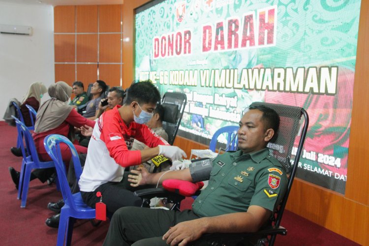 Kepedulian TNI Terhadap Masyarakat: Kodim 0906/Kutai Kartanegara Gelar Donor Darah