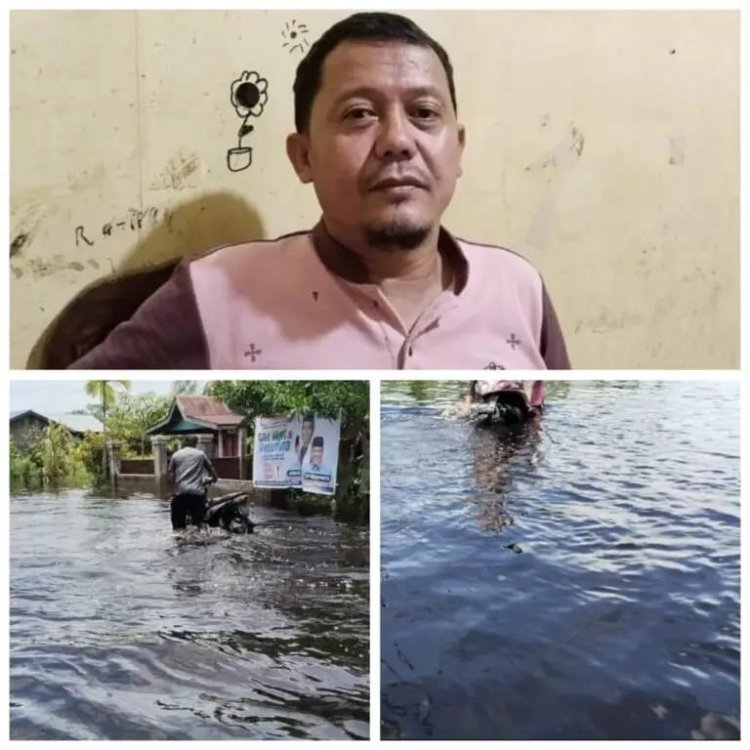 Hujan Deras Beberapa Jam, Kota Bagan Siapi-api Terancam Banjir