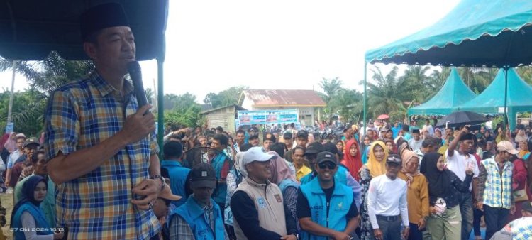 Antusiasme Masyarakat Sungai Sialang Sambut Kampanye Afrizal Sintong-Setiawan di Pilkada Rohil 2024