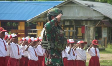 Warga Ayata dan Satgas Yonif 501 Kostrad Gelar Upacara Sumpah Pemuda 2024 di Papua Barat Daya