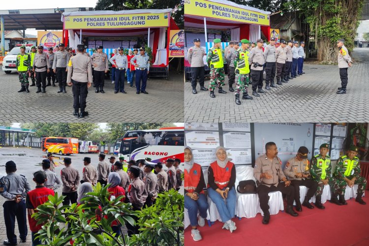 Operasi Ketupat Semeru 2025: TNI-Polri Sinergi Amankan Terminal Gayatri Tulungagung 