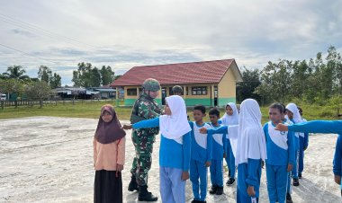 TNI Ajar PBB dan Wawasan Kebangsaan, Siswa SD di Fakfak Semangat Belajar
