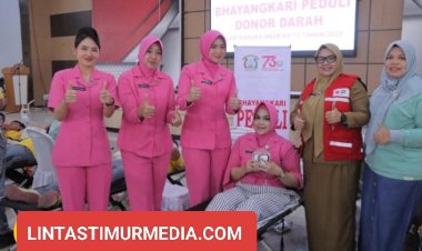 Polres Rohil Gelar Donor Darah Peringati HUT Bhayangkara ke-79