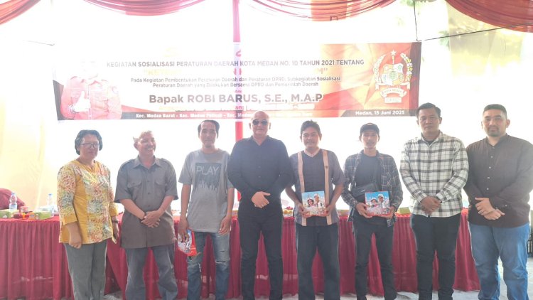 Robi Barus Gelar Sosper Perda Ketertiban di Medan Petisah