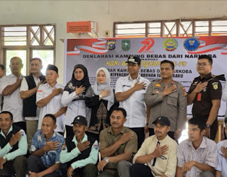 Polres Rohil & DPRD Resmikan Kampung Bebas Narkoba