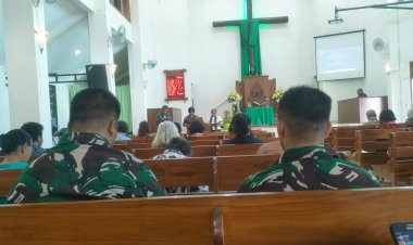 Satgas TMMD Surakarta Ibadah Minggu di GKJ Karangasem