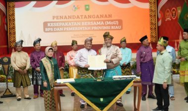 Pemkab Rohil-BPS Teken MoU Satu Data Indonesia