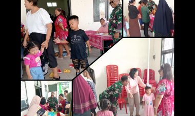 Babinsa Joyotakan Dampingi Posyandu Balita di Surakarta