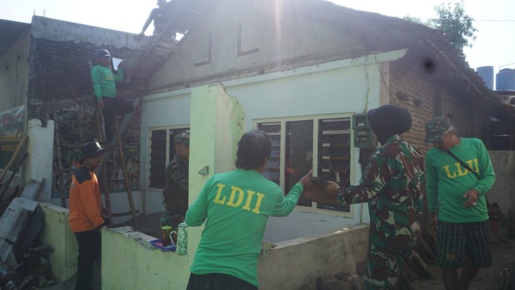 LDII dan MTA Dukung TMMD Ke-125 Kodim 0735/Surakarta Renovasi RTLH