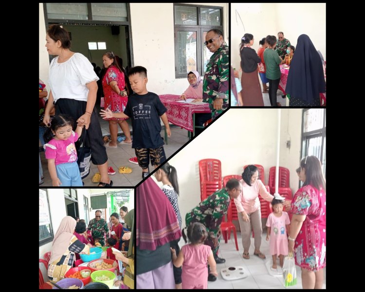 Babinsa Joyotakan Dampingi Posyandu Balita di Surakarta