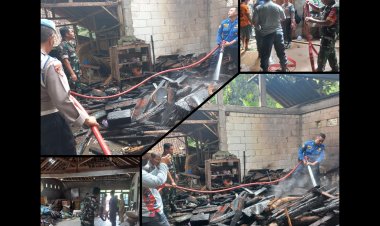 Rumah Warga Desa Pojok Boyolali Nyaris Ludes Dilalap Api