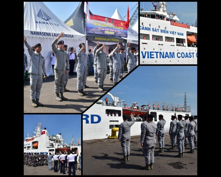 Bakamla RI Lepas Kepulangan Vietnam Coast Guard CSB 8001 di Tanjung Priok