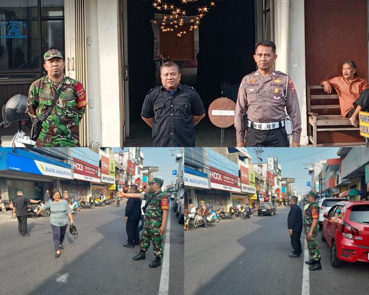 Babinsa Jayengan Amankan Ibadah Minggu Jemaat GKI Coyudan Surakarta