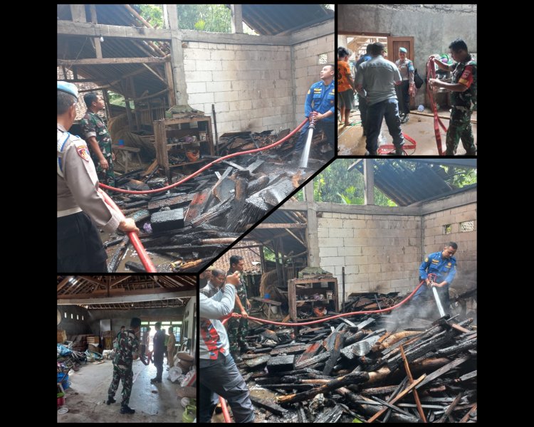 Rumah Warga Desa Pojok Boyolali Nyaris Ludes Dilalap Api