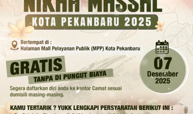 Nikah Massal dan Sidang Isbat Gratis Pemko Pekanbaru Diminati Ratusan Pasutri