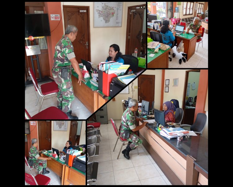 Babinsa Kratonan Perbarui Data Teritorial di Kelurahan
