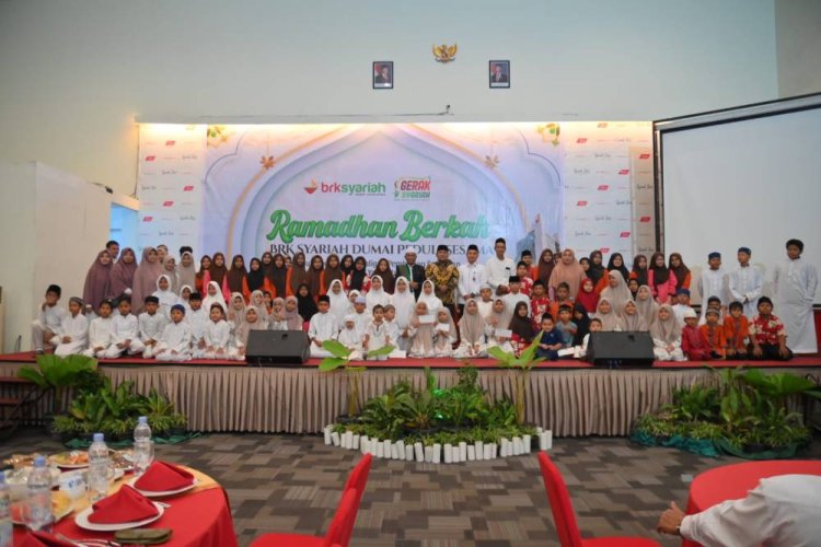 Wawako Dumai Sugiyarto Hadiri Ramadan Berkah BRK Syariah 2026, 100 Anak Yatim Terima Santunan Penuh Haru