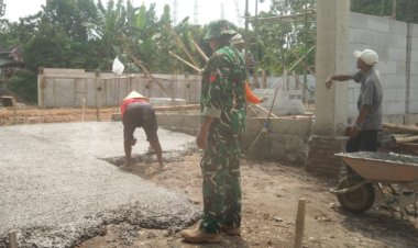 Babinsa Awasi Pembangunan Koperasi Desa Wonogiri, Dorong Ekonomi Warga