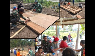 Pengerjaan Risplang Jembatan Gantung Garuda Boyolali Dikebut