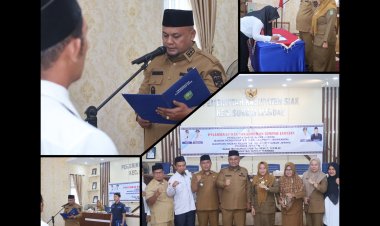 Wabup Siak Lantik PAW Bapekam Sungai Mandau, Dorong Optimalisasi SDA Kampung