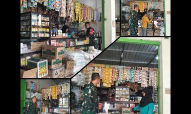 Babinsa Serengan Cek Harga Plastik dan Bahan Kue Pasca Lebaran di Surakarta