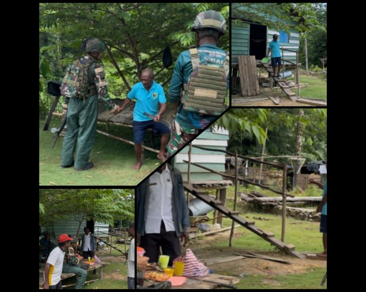 Satgas Yonif 763/SBA Pos Joshiro Anjangsana, Pererat TNI dan Warga Perbatasan RI-PNG