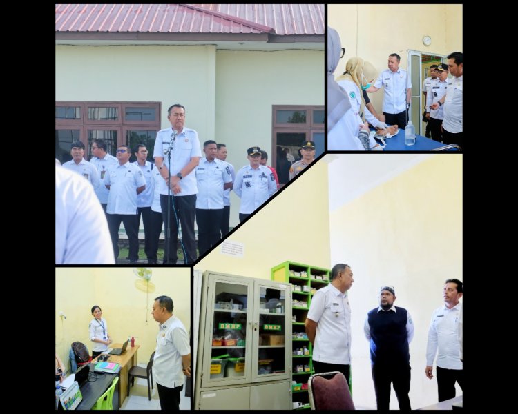Wabup Meranti Muzamil Sidak Kantor Camat dan Puskesmas Alai, Cek Disiplin ASN