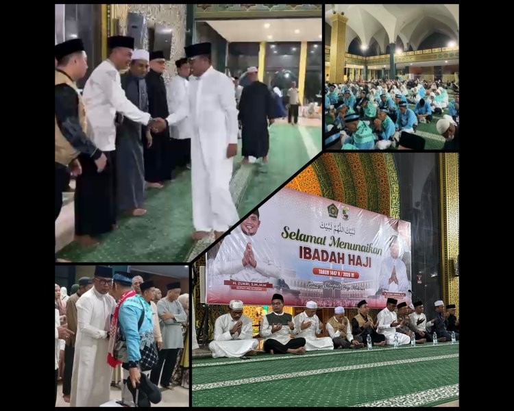Zukri Resmi Berangkatkan 223 Jemaah Haji Pelalawan