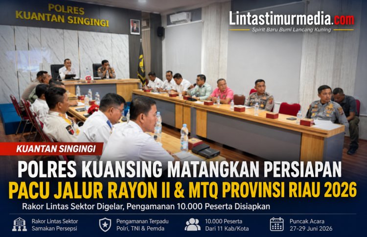10.000 Peserta Hadiri Pacu Jalur dan MTQ Riau 2026, Polres Kuansing Siapkan Pengamanan Terpadu