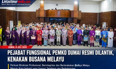 Pejabat Fungsional Pemko Dumai Resmi Dilantik, Kenakan Busana Melayu
