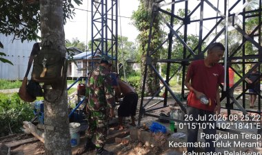 Air Bersih Segera Hadir, Satgas TMMD Ke-129 Kodim 0313/KPR Mulai Pengeboran Sumur Bor di Desa Pangkalan Terap