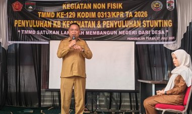 Cegah Stunting, Satgas TMMD Ke-129 Kodim 0313/KPR Dan Camat Berikan Penyuluhan KB Kesehatan di Pangkalan Terap