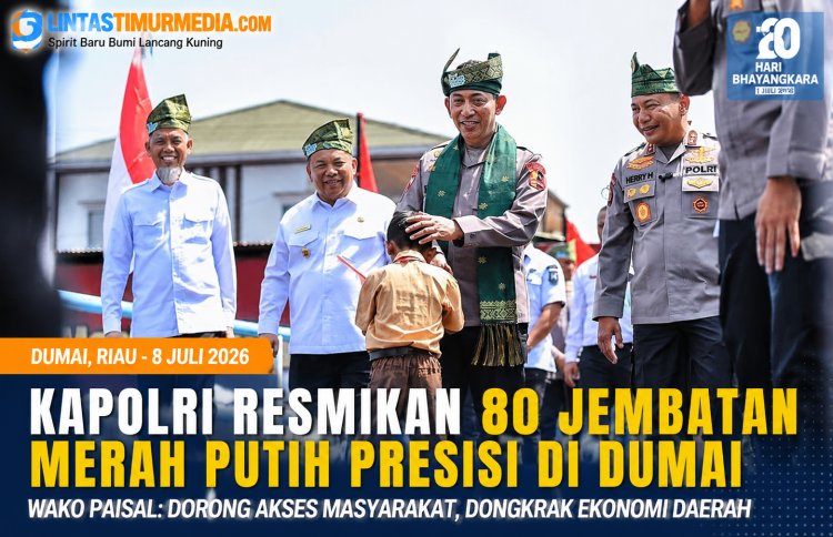 Kapolri Resmikan 80 Jembatan Merah Putih Presisi di Dumai, Wako Paisal: Dongkrak Ekonomi Warga